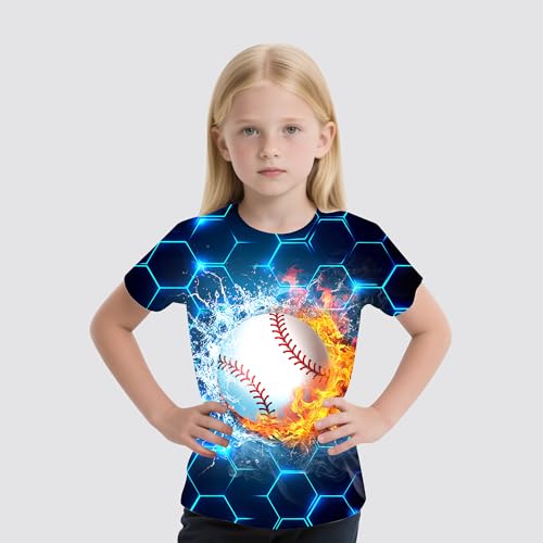 Kids Crew Neck T-Shirt – Short Sleeve Graphic Tee for Boys and Girls, Novelty Summer Top for Ages 6-163