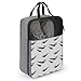 Men's Fashion Shoe Organizer for Travel, Black Crow Raven Bird Grey Art, Durable and Wear-Resistant with Large Capacity Shoe Pouch