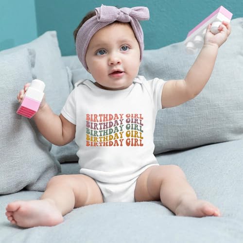 Birthday Girl Baby Bodysuit 1st Birthday Bodysuit Girl for Baby Girls Romper3