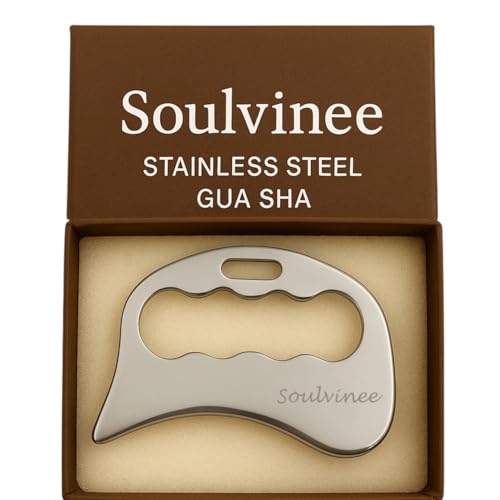 Image of Stainless Steel Gua Sha Muscle Scraper Tool, Myofascial Scraping Tools for Physical Therapy, Lymphatic Drainage Massager, Soft Tissue Massage Tool
