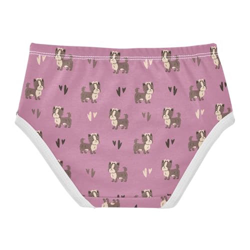 Girls' Underwear Dog Heart Cotton Stretch Comfort Toddler Panties2