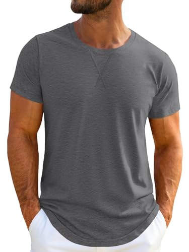 Image of UNCLECAT Mens Short Sleeve T-Shirts Crew Neck Casual Shirt Summer Classic Basic Lightweight Fashion Tees