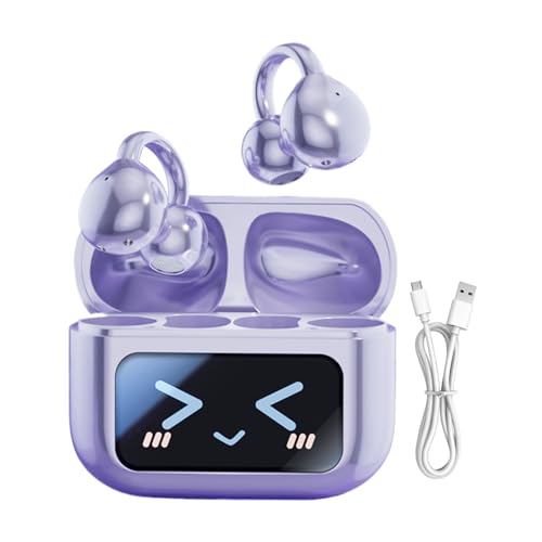 Auriculares inalámbricos con pantalla, auriculares inteligentes inalámbricos con clip | Tapones deportivos impermeables para los oídos, traducción de IA, cancelación de ruido para viajes