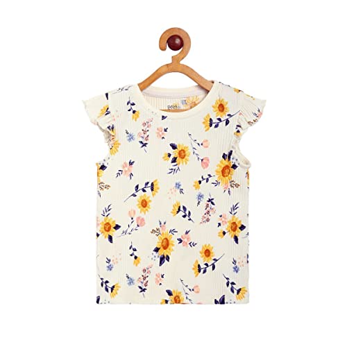 Image of miniklub Baby Round Neck Cap Sleeve Knitted Cotton Clothing Set, Pack of 2 (Marshmallow Color)