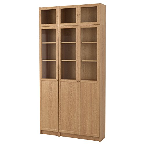 Zigzag Trading Ltd IKEA Billy/OXBERG - Librería Roble Chapa/de Vidrio 2 Pack & Libra; 21
