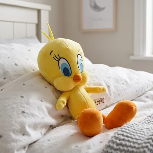 Image of Mirada Looney Tunes Tweety Soft Plush Toy | Yellow Cartoon Stuffed Animal for Kids & Girls | Cute Soft Toys for Kids, Stuffed Animals, Plush Toy, Cuddle Toy, Gift Item, Room Decor Collectible | 25cm