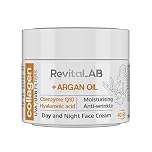 RevitaLAB Day and Night Collagen Anti-Aging Moisturizer, Enriched with Hyaluronic Acid, Q10, Argan Oil, and a UVA/UVB Filter for Ages 40 – 55, 50 ml