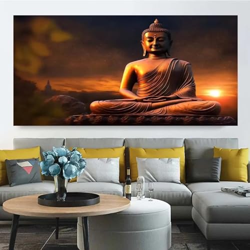 Toile de Bouddha moderne pour decoration salon contemporain 50x100