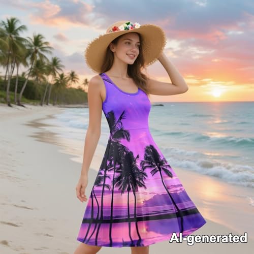 Image of Hawaii Matching Couple Outfits Husband and Wife Clothing Fashionable Mens Casual Shirts Hawaii Dress with Soft Fabric