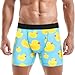 Bibalabili Herren Lustige Boxer Shorts, Witzige Unterw&auml;sche Geschenke, Neuartige M&auml;nner Unterhosen ohne Eingriff (DE/NL/SE/PL, Alphanumerisch, XL, Regular, Regular, Kleine gelbe Ente)