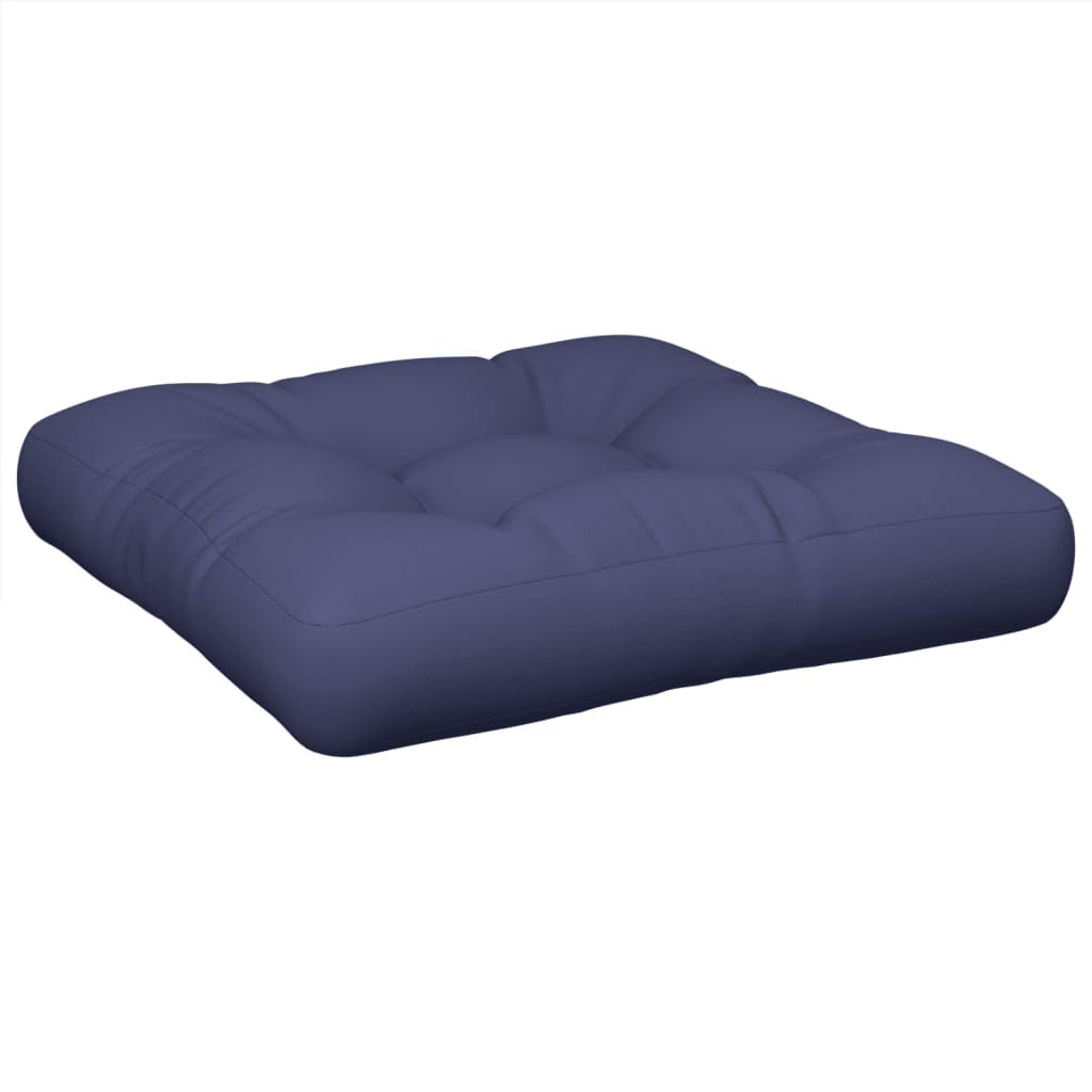 vidaXL Coussin de Palette, Galettes de Chaise, Coussins de Siège, Décoration de Canapé Jardin Terrasse Patio Extérieur, Bleu Marine Tissu