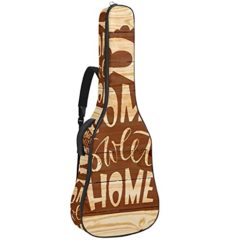 Sac à dos guitare moins de 106,7 cm avec bandoulière réglable folk Home Sweet Home