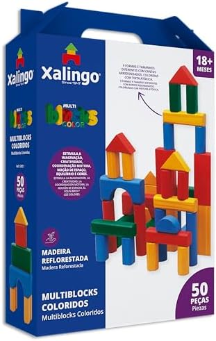 Multiblocks Colorido 50 Peças Xalingo