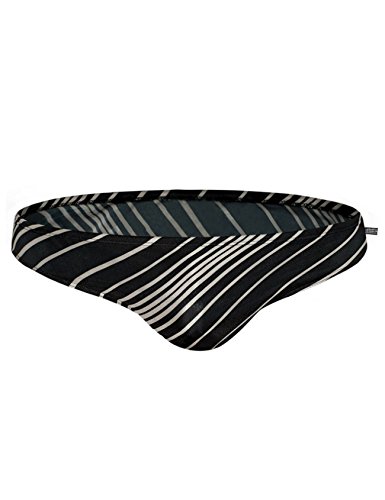 Jueshanzj Mens Swim Briefs Low Waist Sexy Printed Bikini Black+White 1 Small