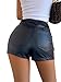 Avanova Women Faux Leather Short Skorts High Waisted Bodycon Sexy Mini Skirts Black Medium