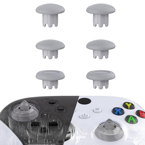 eXtremeRate Edge Sticks Interchangeable Thumbsticks for Xbox Core Controller, New Hope Gray Swappable Analog Stick Joystick for Xbox One S/X, Xbox Elite V1, for Nintendo Switch Pro Controller