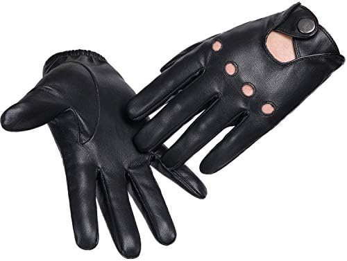Driving Gloves Men, Touchscreen Texting Leather Gloves, Tractor Vans Motorcycle Gloves Black
