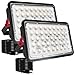 Lot de 2 projecteurs LED d'extérieur 100 W, blanc chaud 3000 K avec prise, projecteur 10 000 lm super lumineux, éclairage de sécurité, éclairage de travail, étanche IP66 pour terrain de basket-ball