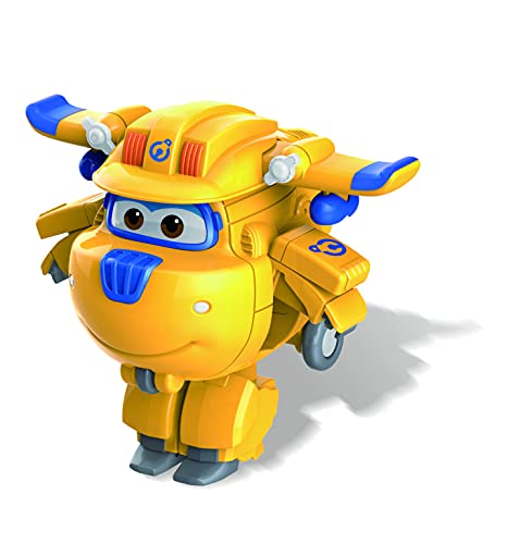 Super Wings EU740042 Transform-A-Bots - Donnie, personaggio supercharged da 5 cm, colore: Giallo