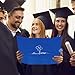 DARUNAXY Blue Silver Graduation Party Decorations, Blue Class of 2026 Congratulations Graduates Alternative Signature Guest Book for Men Happy Graduation Gifts Congrats Grad Party Signing Card Board