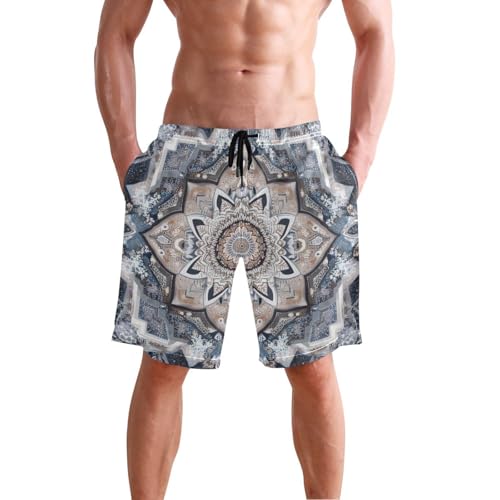 Mens Swim Trunks Quick Dry Bathing Shorts with Mesh Lining 4 Way Stretch Board Beach Swimwear with Pockets2