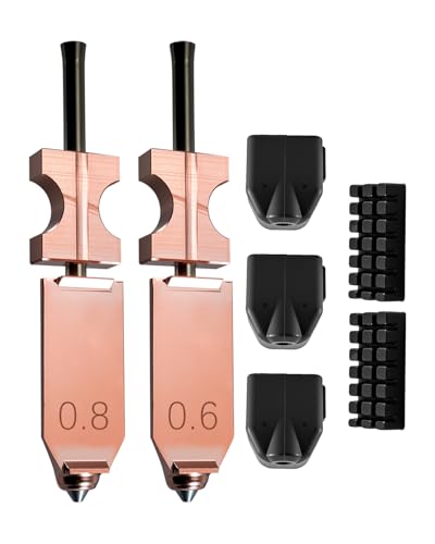 0.6mm&0.8mm �����z�b�g�G���h�m�Y���L�b�g Flashforge Adventurer 5X 3D�v�����^�[�p�A�V���R���X���[�u3�ƃm�Y���X�N���[�p�[2�t��