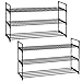SONGMICS Scarpiera a 3 Ripiani, Set di 2, Scaffale Portascarpe, Organizzatore in...