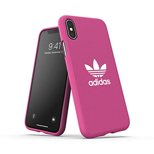 アディダスオリジナルス iPhone X/XS ケース アディカラーシリーズ ショックピンク [adidas OR Moulded Case Canvas SS19 for iPhone X/XS Shock Pink adicolor]