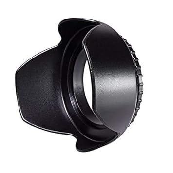 VIBLITZ 55mm Flower Lens Hood Screw Mount for Canon Nikon Sony Olympus Pentax & All Other Digital SLR Cameras (49mm Flower Lens Hood)