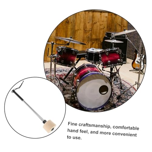 Vaguelly Professional Baqueta de Percusión para Bombo con Cabeza de Fieltro, Acero Inoxidable, para Bandas de Marcha y Actuaciones Musicales miniatura 7