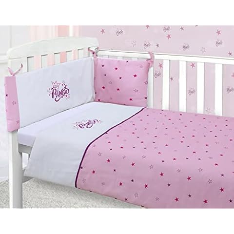 Little Princess Pink Stars Cot Bedding Set Cover
