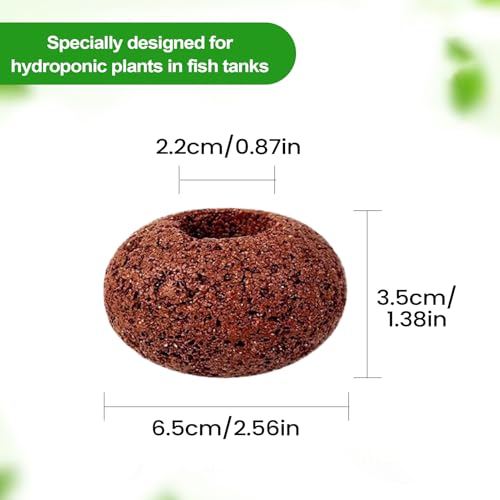 Aquarium Caves And Hides, 4pcs Volcanic Stone Colonization Ring, Oval Water Plant Sinking Stone Natural Rock Shelter, For Bonsai Planter Pot Fish Tank