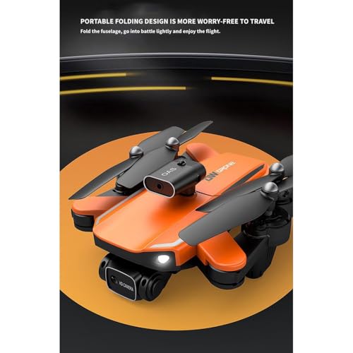 Drone 968 Pro Com Motor sem Escova E Câmera Dupla UHD De 8k Com Câmera Remota Profissional (Laranja)