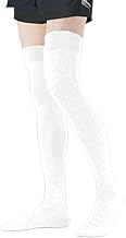 [MOOKISOO] Men's Ultra Long Thigh High Socks, Total Length 35.4 inches (90 cm), Cotton, Thigh Length, Men's, Women’s Dresses, Over Knee Socks, Long Socks, Cotton, Soft, Compression, Beautiful Legs,