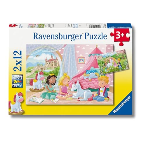 Ravensburger Puzzle Un'amicizia incantevole, Collezione 2x12, 2 Puzzle da 12 Pezzi, Età Raccomandata 3+ Anni