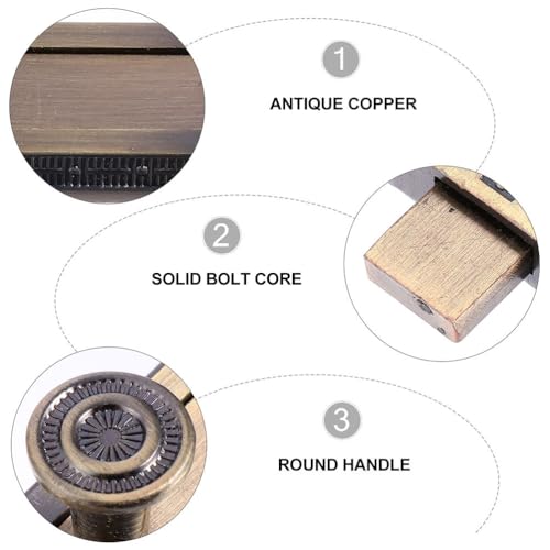 Image of Sliding Door Bolt Latch Zinc Alloy Flush Bolt Level for Doors and Windows 5.55X1.18X1.06In Lock for Home Interior and Exterior Use