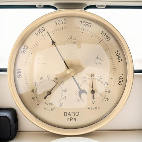 Dranvosk 3-in-1 Indoor Outdoor Barometer Thermometer Hygrometer Weather Station for Home Office Fishing – Accurate Digital Barometers for Home Use