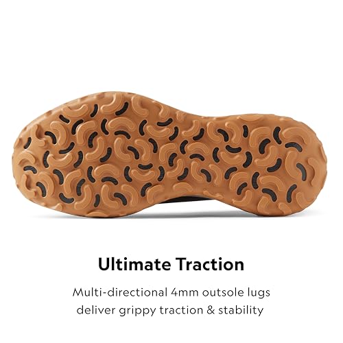 Allbirds Men's Trail Runner, Breathable All Traction Hiking Shoes - Natural Black (Rugged Khaki Sole) - 10.5 Medium