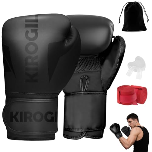Opiniones y reviews de Ropa de Artes marciales para Hombre los 5 más buscados. 39 KIROGILY Guantes de Box, Guantes Box para Hombres y Mujeres de 12-14-16 oz, Guantes de Boxeo Adecuados para Artes Marciales Sparring. Incluir Protector Bucal, Correas Boxeador,...