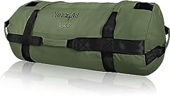 Idea Regalo - Yes4All Sacco ponderato Regolabile con Maniglie da 2-90 kg per allenamenti di Corsa, Core Bag Sandbag per Molti allenamenti Funzionali, Fitness, Crossfit, condizionamento