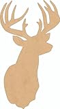 8 Point Buck Unfinished Wooden MDF Animal Craft 12