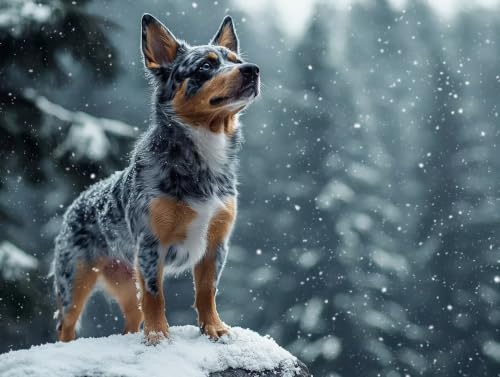 Peinture Diamant Kit Complet Chien 5D - Mosaïque Haut de Gamme Carré 120x90cm