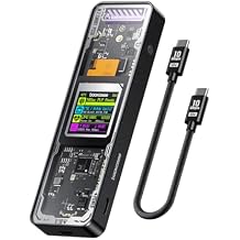 DOCKCASE Explorer Edition M.2 NVMe SSD Enclosure,Support 10s PLP Prevents Write Data Loss,USB 3.2 Gen 2 Type-C 10 Gbps, fits NVMe PCIe,Size 2230/2242/2260/2280,Support M-Key B+M Key UASP