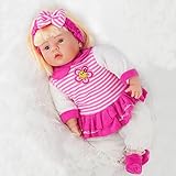 BiBi Doll 24" Chubby Baby Girl Doll with Hair - Large Lifelike Size with Soft Body & Sounds in Pink Outfit, Realistic Toy for Girls & Boys Aged 3 Years+ - Image 7