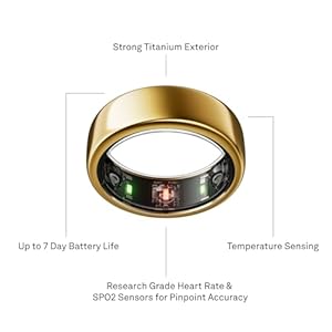 Oura Gen3 Horizon Smart Ring - Size 7, Gold | Sleep, Heart