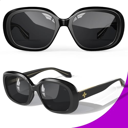 VISOONE Oversized Oval Round Jackie O Sunglasses Women Vintage Retro Large Square Sun Glasses Huge Big Shades Lavinia3