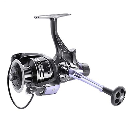 OUTLIFE Spinning Fishing Reel- Baitrunner Front&Rear Brake Drag 11+1 Ball Bearing 4.7:1 for Freshwater/Saltwater IFR5000