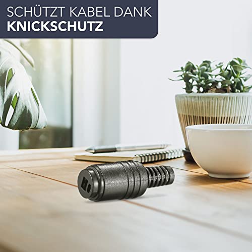 PerfectHD Gniazdo głośnikowe 2 x DIN | z przyłączem śrubowym | proste, przykręcane, ochrona przed zagięciem 2,2 mm | adapter audio przyłącze kabla głośnika gniazdo | czarny | 2 sztuki