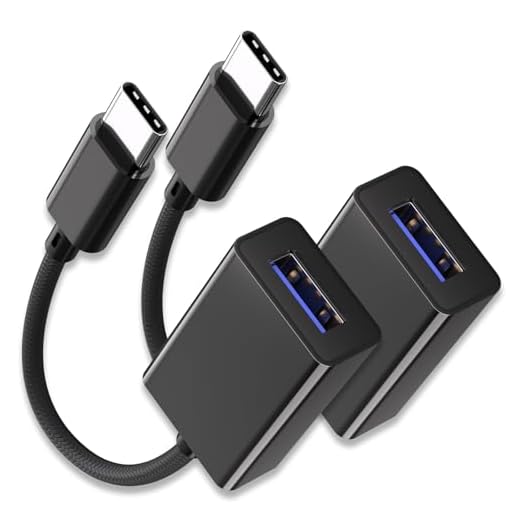 USB C to USB 3.0 Adapter [2 Pack], USB C Male to USB Female OTG Cable Thunderbolt3 to USB Adapter Compatible with MacBook Pro/Air, iPhone 16 Pro Max/16 Plus/16/15, Galaxy S24/S23/S22/S21