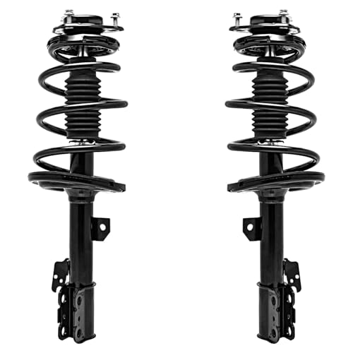 Image of Detroit Axle - FWD Front Steering Knuckles & Hub Bearings Struts Springs Rear Shocks Sway Bars Kit Replacement for 2011-2014 Toyota Sienna 3.5L